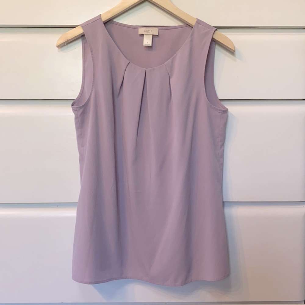 🎒Loft Dressy Lavender Tank Top